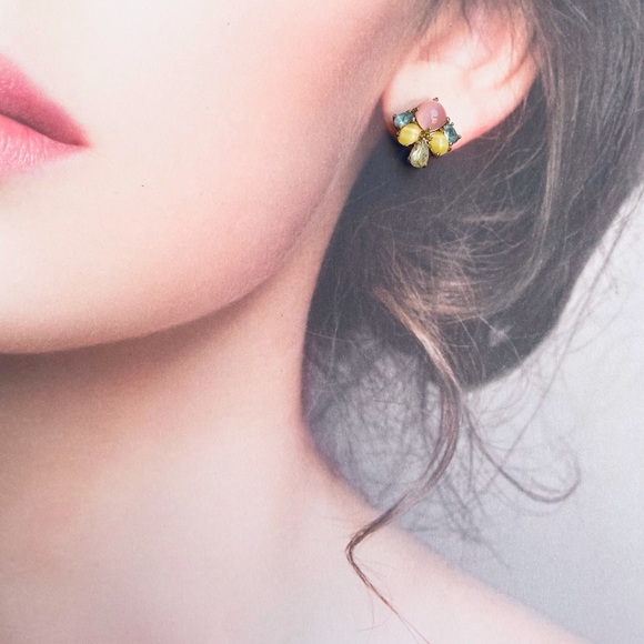 Kate Spade Gold Tone Crystals Stud Earrings - Picture 7 of 8